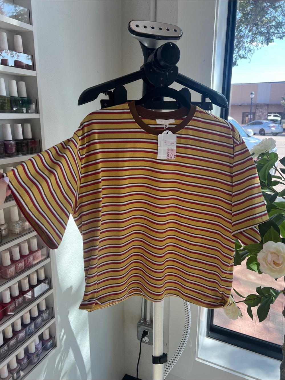 All Row Striped T Shirt